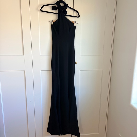Dress the Population Black Halter Maxi Dress | S - Picture 3 of 6